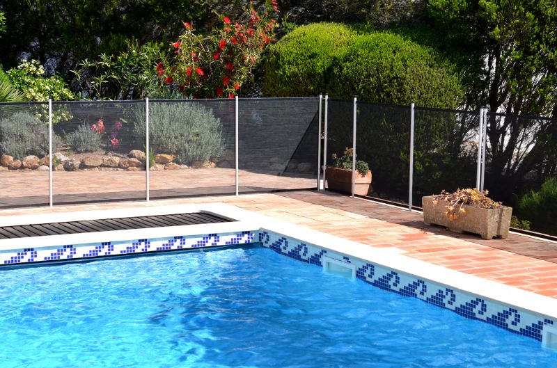 Mesh Pool Safety Fence in Use